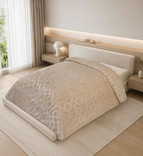 Linea Home Melody Pique Single Blanket 160x220cm Beige