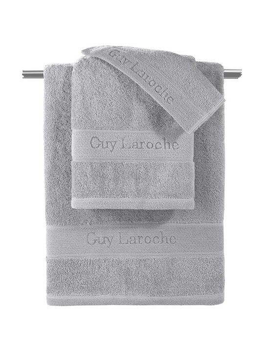 Guy Laroche Σετ Πετσέτες Μπάνιου 3τμχ Touch Γκρι