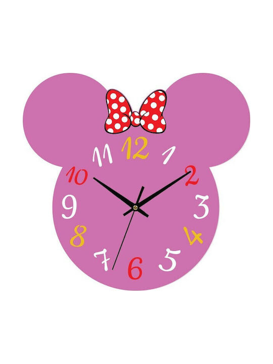 Παιδικό Ρολόι Τοίχου Minnie Mouse 35x25cm