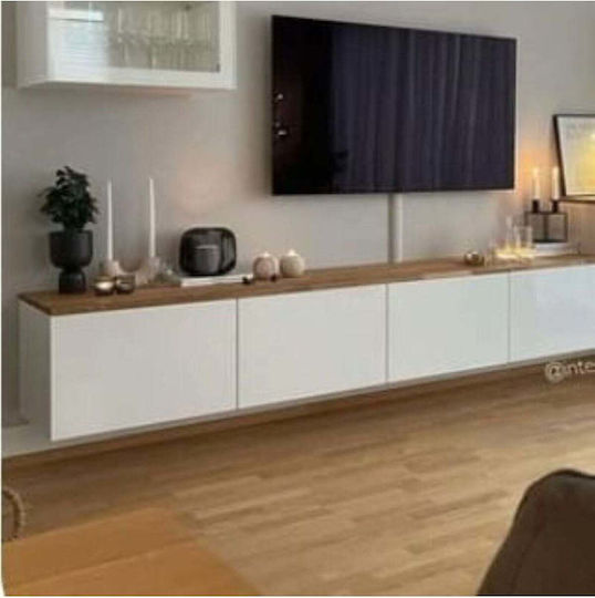 White TV Stand L200xD30xH30cm