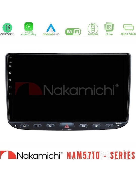 Nakamichi Nam5710 Series 8core Android13 4+64gb Fiat Punto Evo Navigation Multimedia Tablet 9"