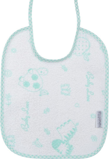 Ninetta Bebe Αδιάβροχη Σαλιάρα Πλαστική με Κορδόνι Aqua