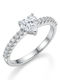 Single Stone Ring In 9K White Gold 3097L1