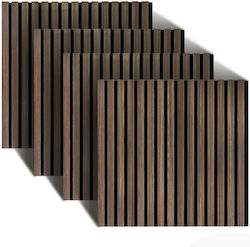 Panouri Acustice Set 4 60x60cm Maro Închis 60x1.8x60 Cm Panouri Acustice Set 4 60x60cm Maro Închis 60x1.8x60 Cm