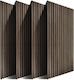 Relaxdays Acoustic Panel Set 120 X 60 Cm Dark Brown 120x2x60 Cm