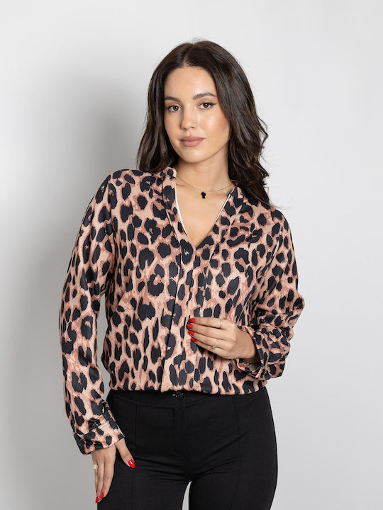 Γυναικεία Μπλούζα Animal Print Καφέ