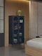 Metal Office Cabinet Diora Blue 40x80x170cm