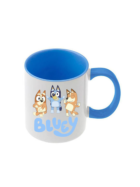 Κούπα Bluey Γαλάζια Λαβή Εσωτερικό