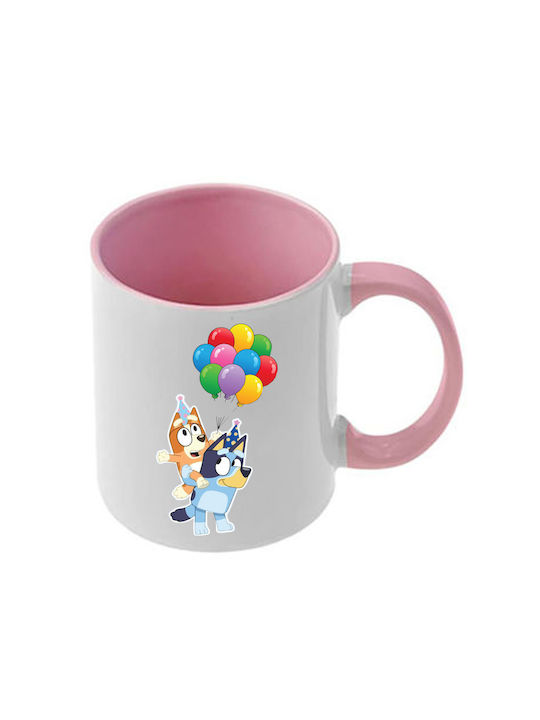 Κούπα Bluey Ροζ Λαβή Εσωτερικό