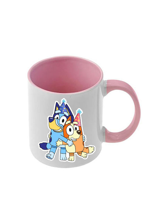 Κούπα Bluey Ροζ Λαβή Εσωτερικό