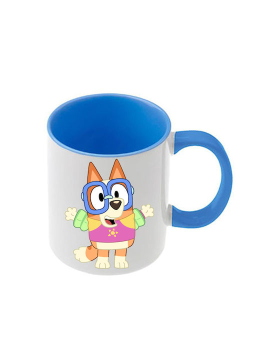 Κούπα Bluey Γαλάζια Λαβή Εσωτερικό