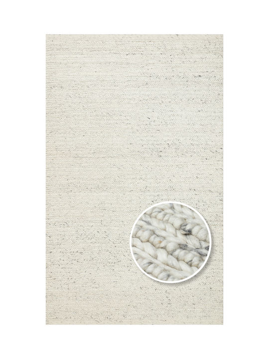SteweHome Handmade Rectangular Gray Rug 130x190cm