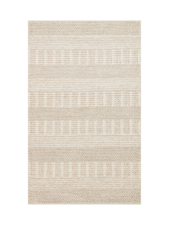 SteweHome Handmade Rectangular Beige Rug 130x190cm
