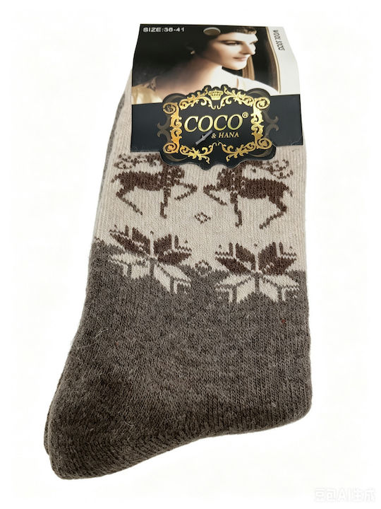 Coco&Hana Women's Brown Socks
