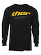 Thor TEE S17 Charger Men's Motorcycle Jersey Long-sleeved Black Color