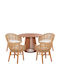Set Dining Pentru Exterior 5 Piese Negru