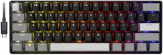 Corsair Clipper Pro Mini 60 Ηall Effect Gaming Πληκτρολόγιο 60% με Corsair MGX διακόπτες και RGB φωτισμό (Αγγλικό US)