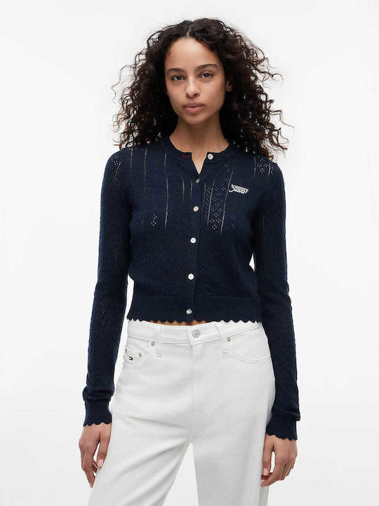 Damen Gestrickte Strickjacke in Blau