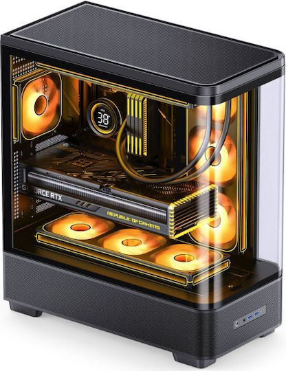 Jonsbo TK-5 Gaming Midi Tower Computer Case with Side Window Black