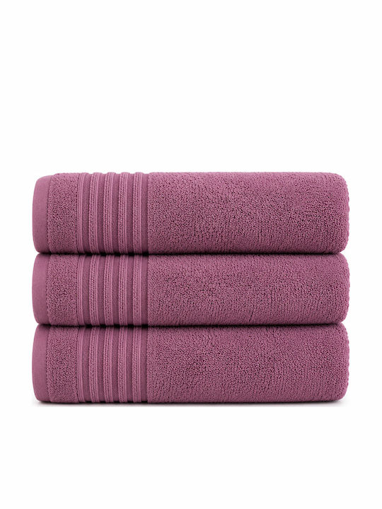Xionoula Home Geo Badehandtuch Mauve 3Stück Gew...