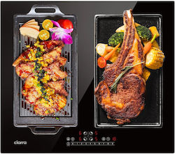 Ciarra Induction Autonomous Cooktop With Lock Mode 59x52cm Black Glass