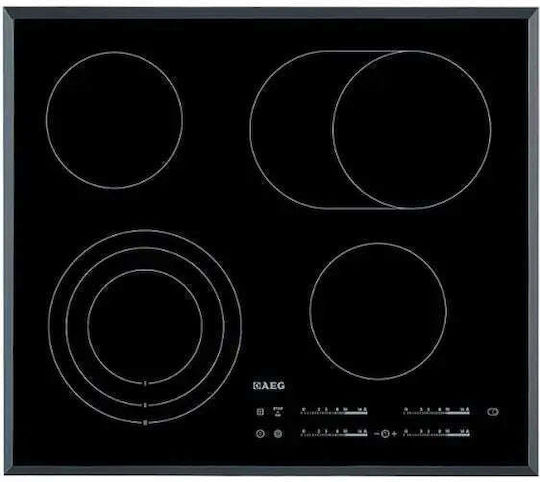 AEG 3000 HK654070FB Ceramic Autonomous Cooktop With Lock Mode 59x52cm