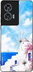 Sonique Greek Island Muse Series Handyhülle für Motorola Edge 50 Fusion 5G Wind von Mykonos