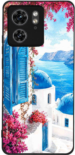 Sonique Greek Island Muse Serie Handyhülle Motorola Edge 40 5G Santorini Hellblau
