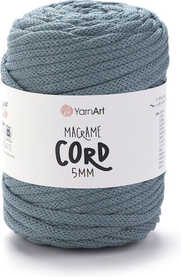 Yarnart Sfoară Macrame 5mm 795 Albastru Gri