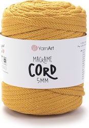 Yarnart Macrame Cord 5mm 796 Μουσταρδί