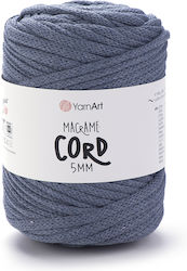 Yarnart Macrame Cord 5mm 761 Albastru-Raf