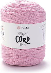 Yarnart Sfoară Macrame 5mm 762 Roz