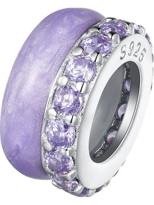Pandora Charm από Ασήμι με Ζιργκόν Μωβ