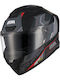 Imola Cyberpunk Schwarz/Grau/Rot Motorradhelm Vollgesicht ECE 22.06 Gewicht (+/-50 gr)