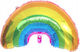 PartyPro Luftballon Regenbogen Folie Jumbo 93cm