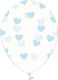 PartyDeco Herz Transparent Luftballon 30cm