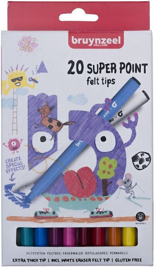 Royal Talens White Drawing Markers Set 20pcs
