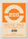Sticky Notepad Notebook 200 Sheets with White Pages White