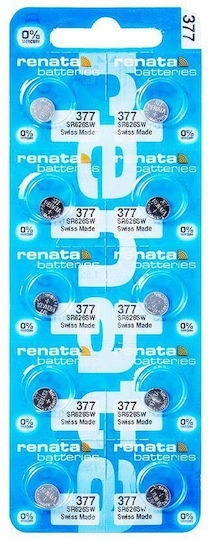 Renata 377 Silber-Oxid Uhrenbatterien 1.55V 10 Stück
