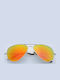 Aviator Women's Sunglasses with Silver Frame and Silver Mirror Lens