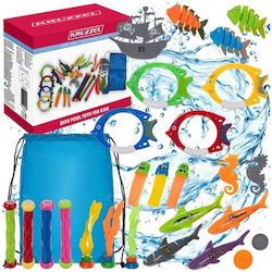 Kinder Strandspielzeug Such- und Schatzsuche Set 24 Stück Tragetasche Kruzzel