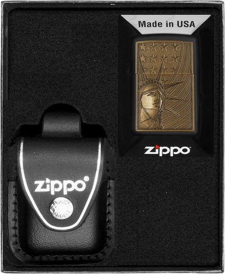 Zippo Αντιανεμικός Αναπτήρας Φλόγας σε Μπεζ χρώμα