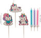 Unicorn Pony Birthday Cake Candles 15pcs