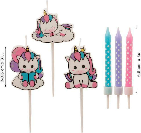 Unicorn Pony Birthday Cake Candles 15pcs