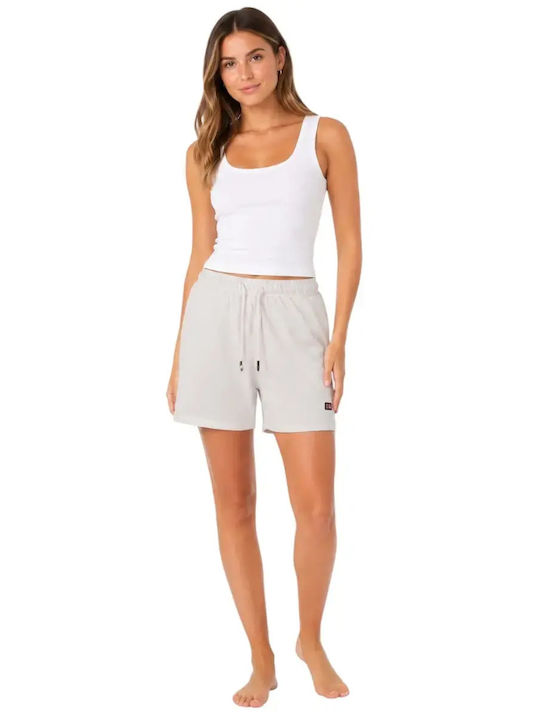 Women's Leather Shorts White