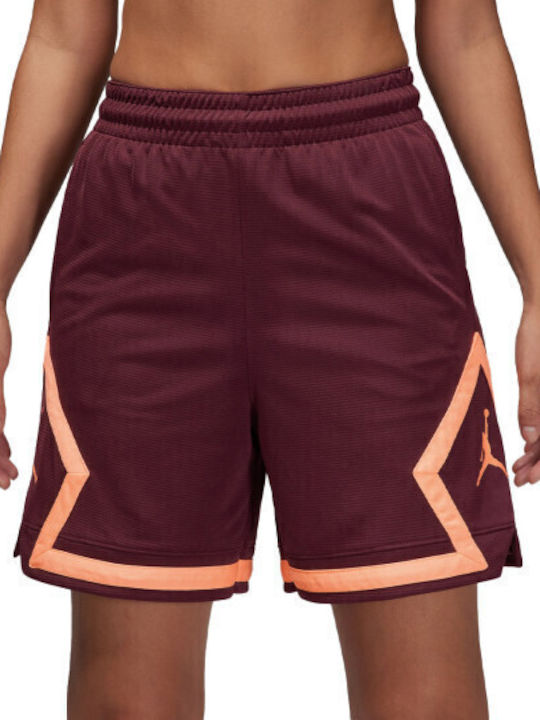 Jordan Дамски Шорти Maroon-Orange Pulse