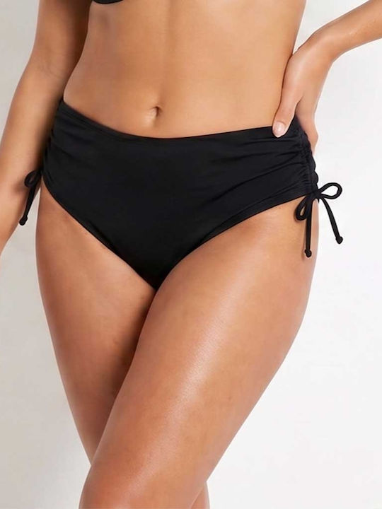 Bikinihosen Slip mit Schnürung Schwarz