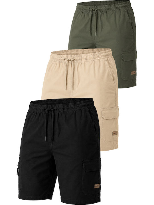 New Feel Men's Shorts Set Cargo Khaki Black Beige
