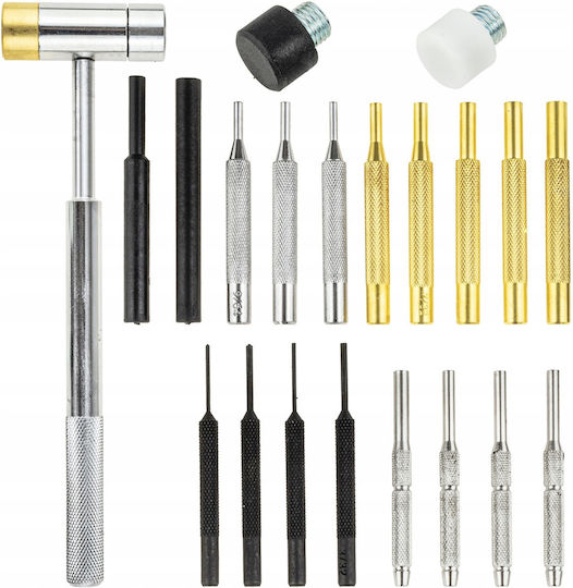 Präzisionsstanzensatz 21 Stück Hammer Zentrierstifte Messing Falon-tech