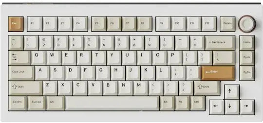 Keychron Lemokey L5 HE L5W-P1 Wireless Gaming Mechanical Keyboard 75% with Magnetic Switches and RGB Lighting (International English) Down Master